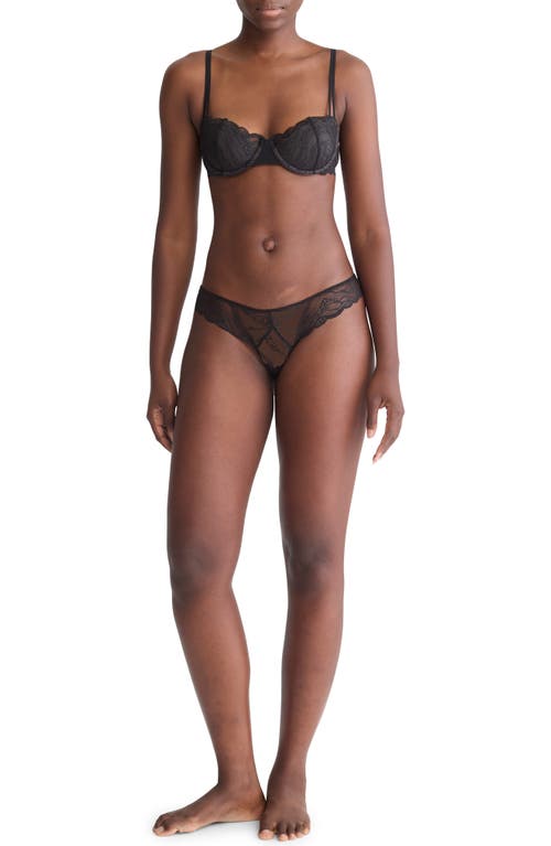 Shop Calvin Klein Essentials Light Lace Underwire Bra In Black