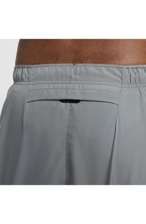 Nike Men's Challenger Dri-fit 5" Brief-lined Running Shorts In Smoke Grey/smoke Grey/black