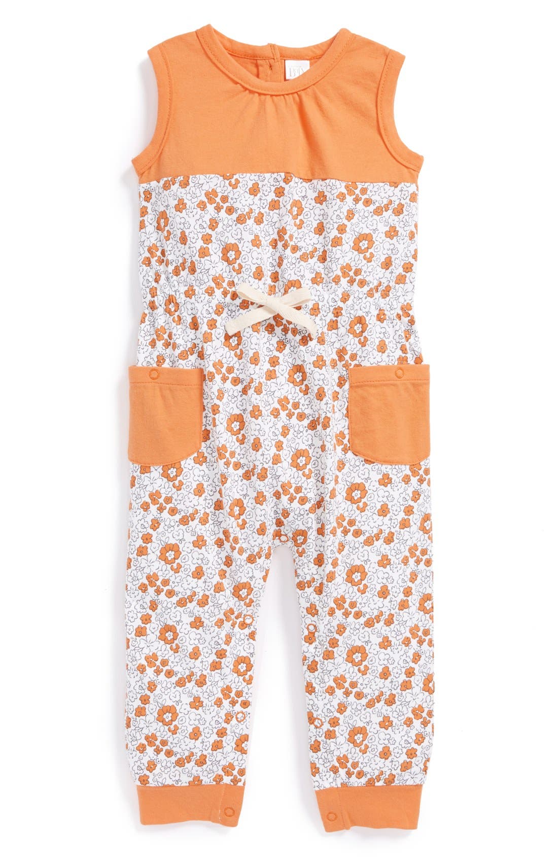 Nordstrom Baby Sleeveless Cotton Romper (Baby Girls) Nordstrom