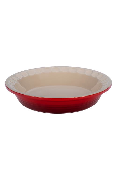 Le Creuset 9-Inch Stoneware Pie Dish in Cerise at Nordstrom