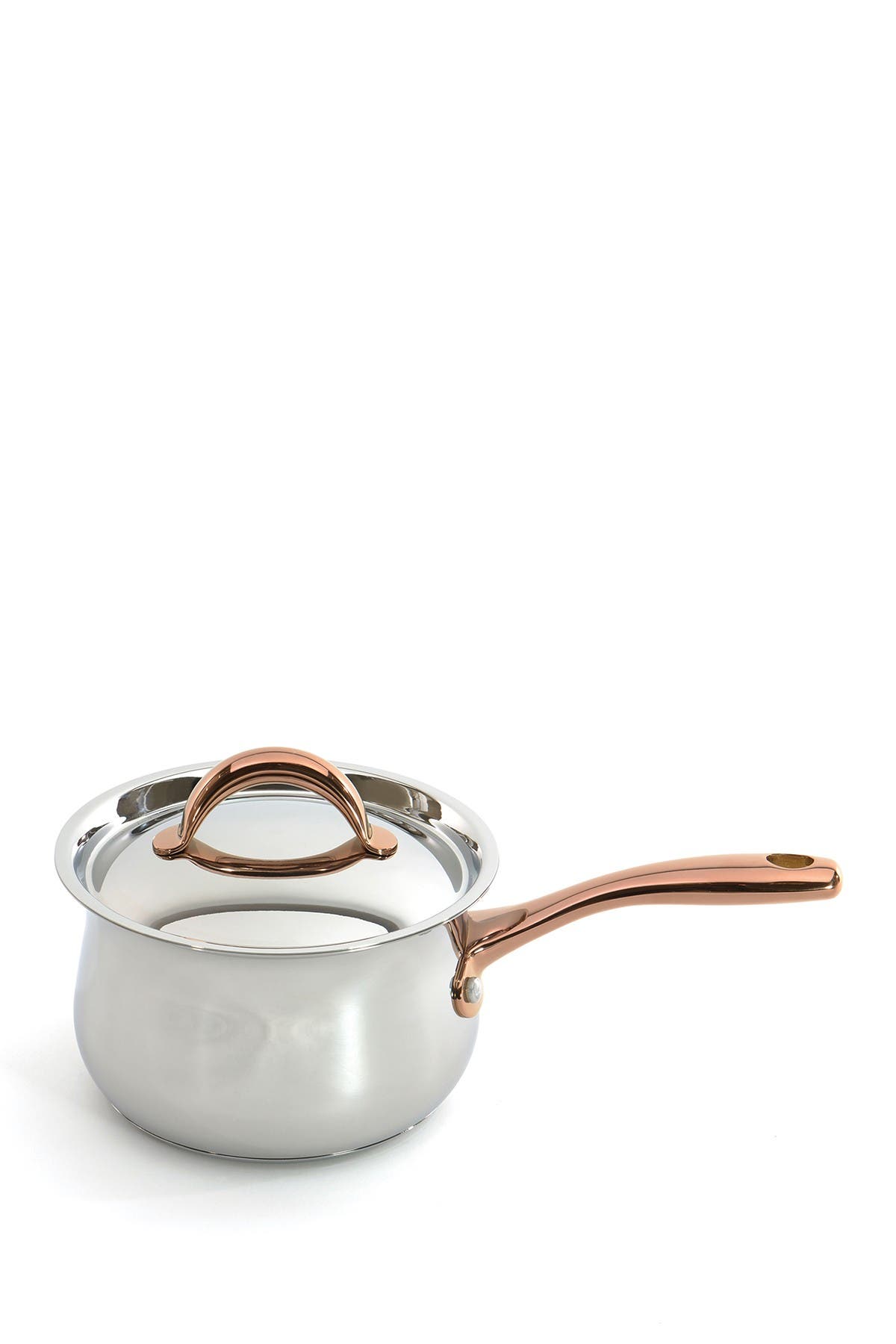 Berghoff Ouro Gold 6.25" Sauce Pan With Lid In Silver/ Rose Gold Handles