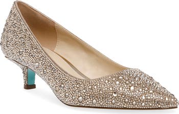 Betsey johnson gold heels deals