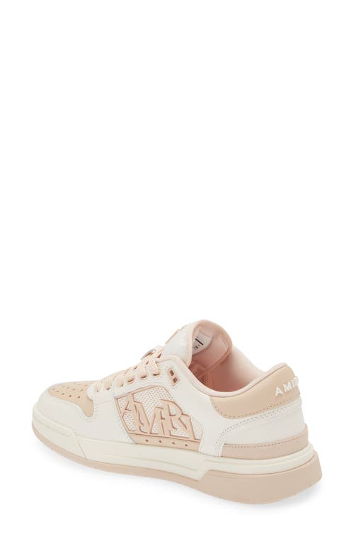 Amiri Classic Low Sneakers In White Leather In White Pink