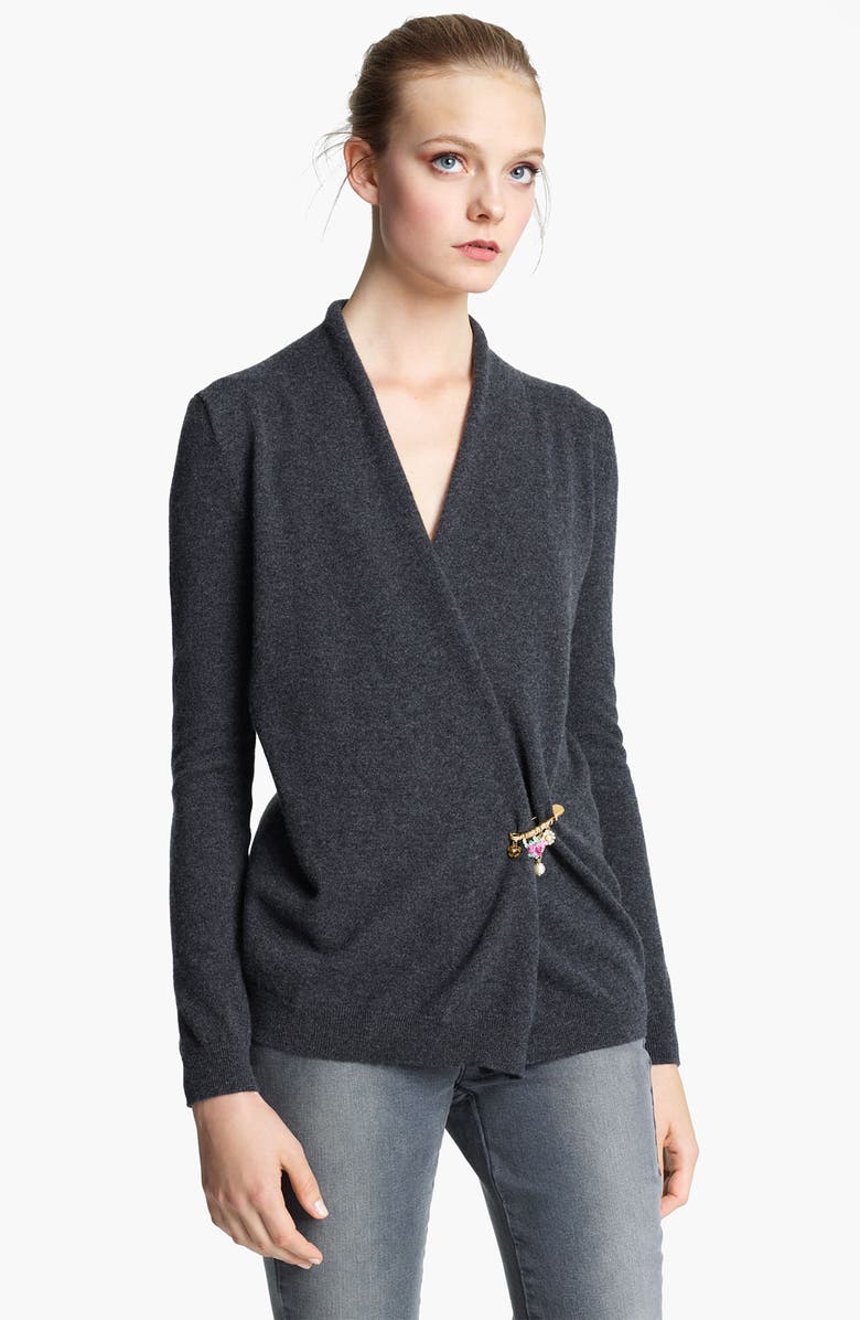 Dolce&Gabbana Cashmere Cardigan with Embellished Pin | Nordstrom