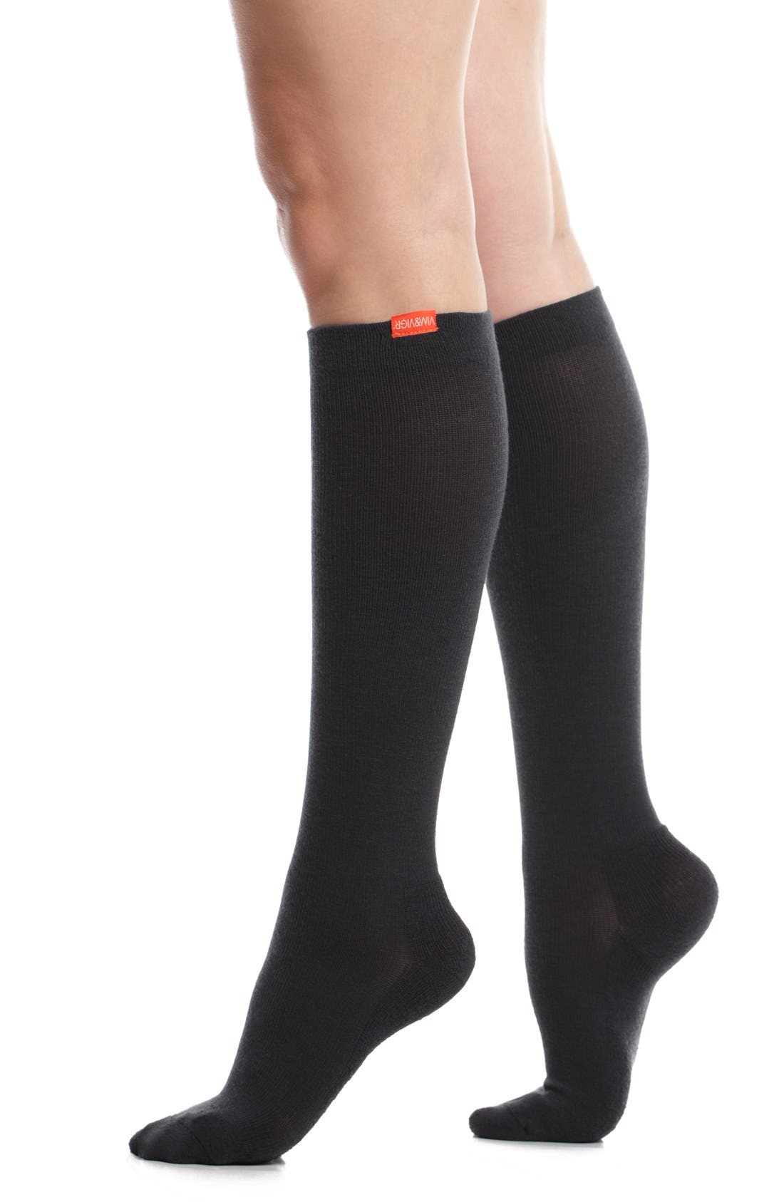 VIM & VIGR Solid Graduated Compression Trouser Socks Nordstrom