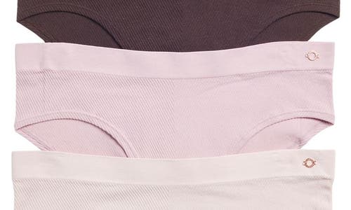 Shop Danskin 5-pack Diagonal Rib Bikini Briefs In Pink/neutral Multi