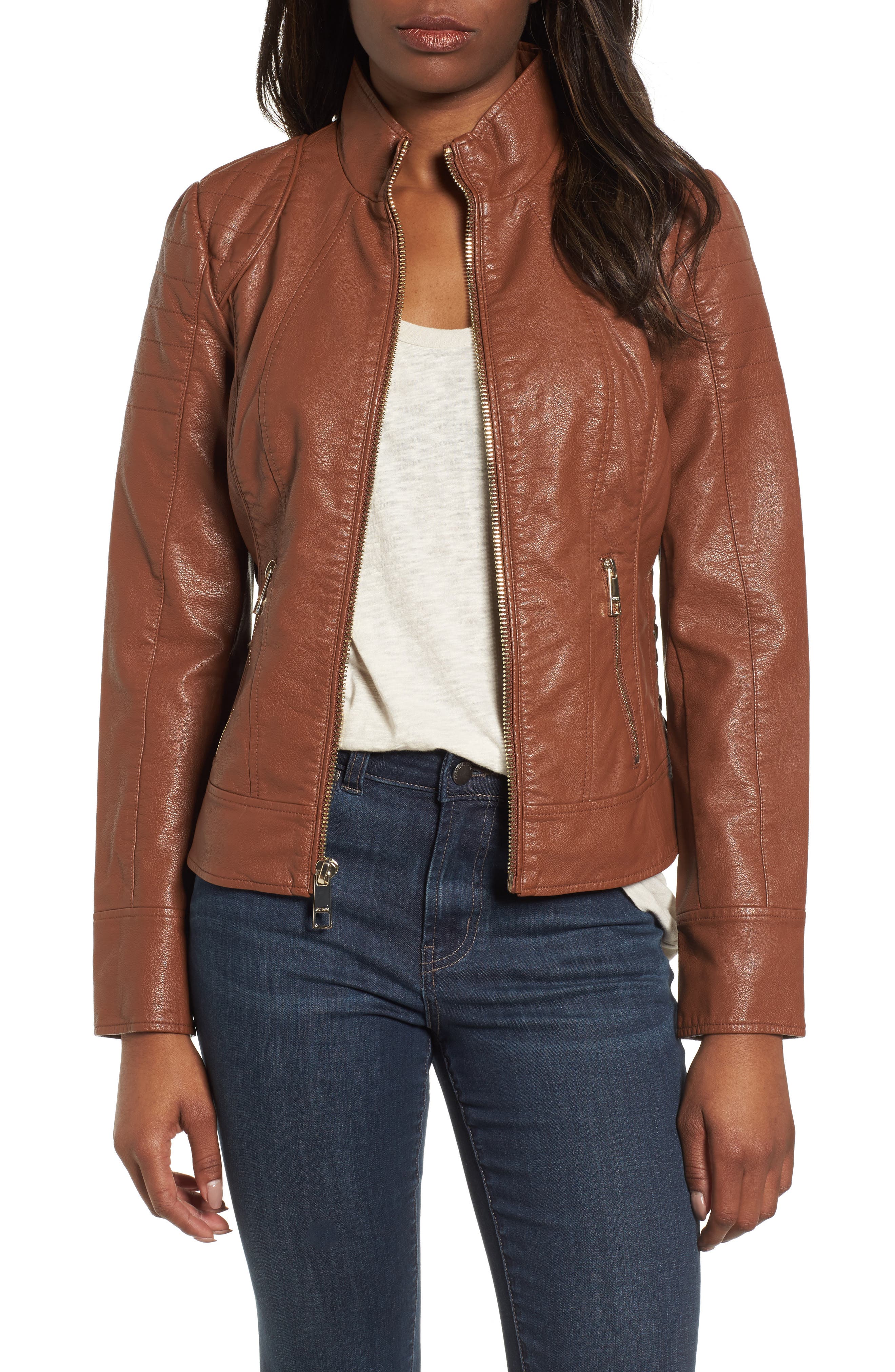 guess genuine leather jacket