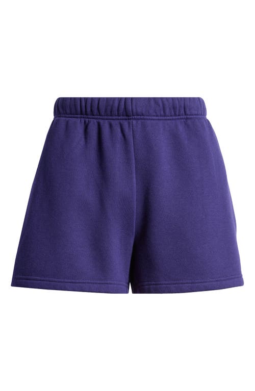 Shop Skims Cotton Blend Fleece Classic Shorts In Concord