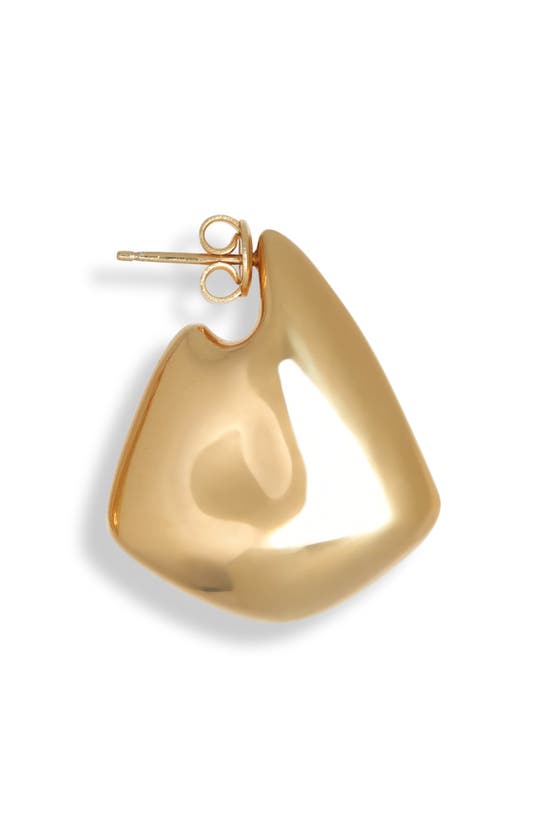 Bottega Veneta Small Vahuo Fin Earrings In Yellow Gold