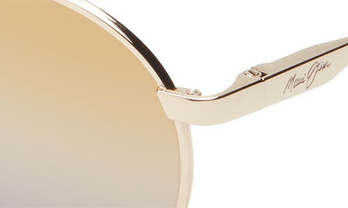 Maui Jim 55mm Core Aviator Polarized Sunglasses In Gold Gold Gold