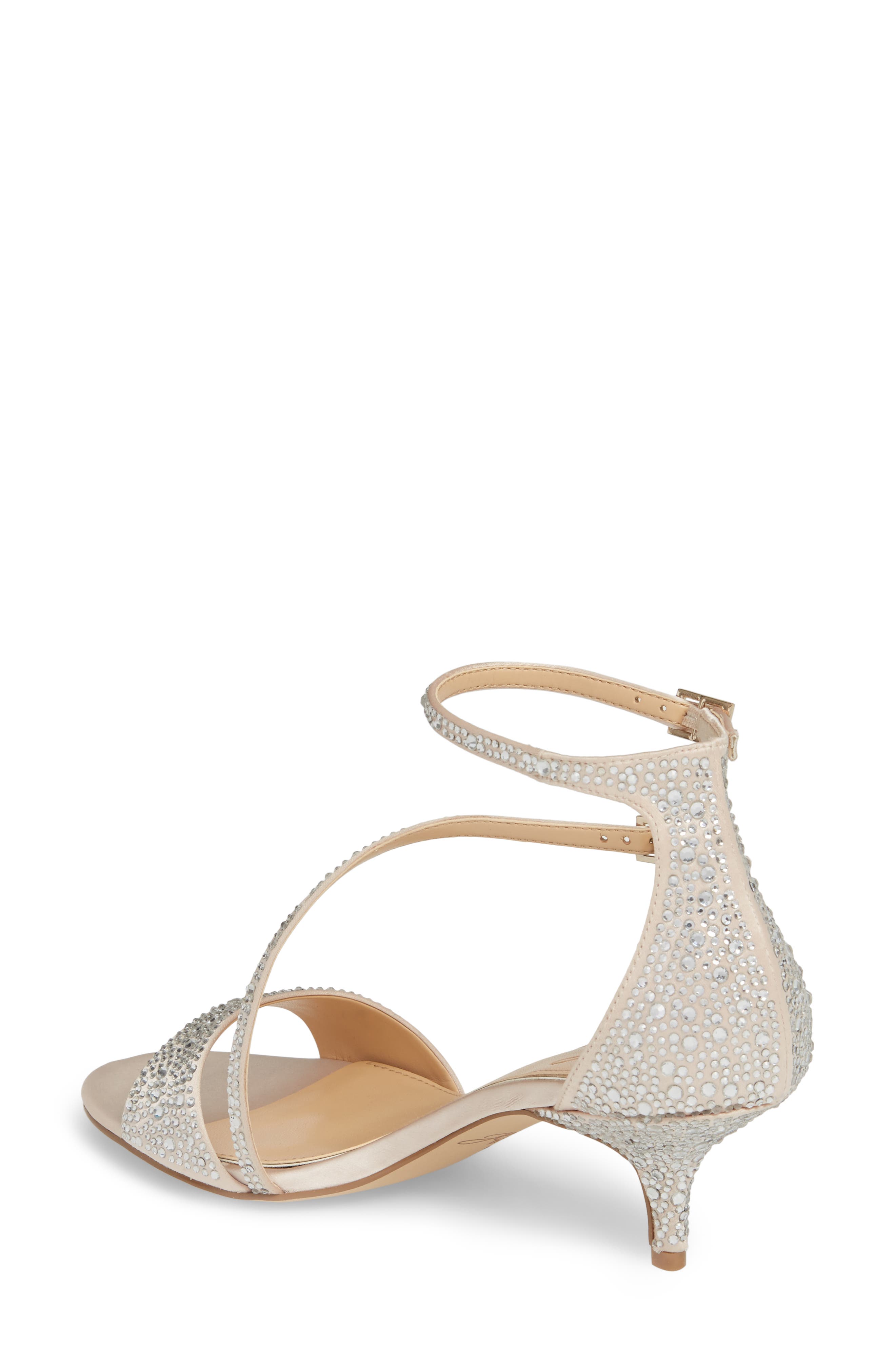 tangerine crystal embellished sandal