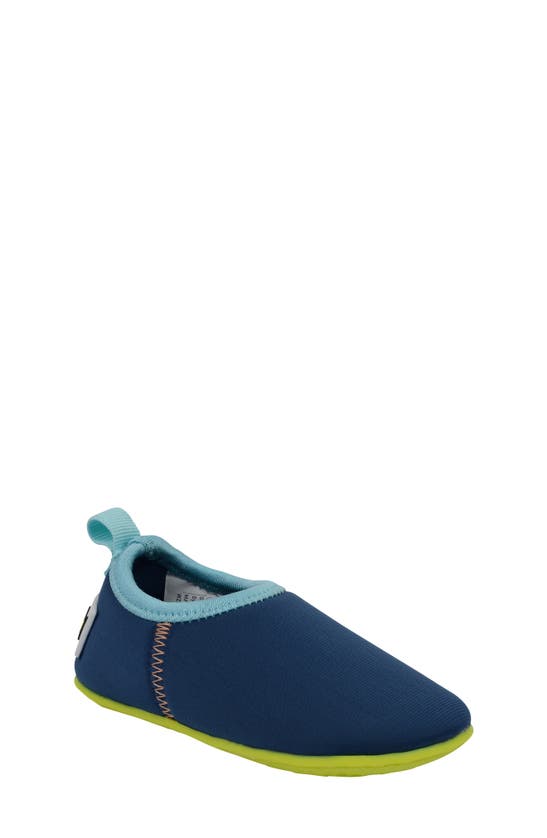 Minnow Designs Kids' Bondi Flex Waterproof Slip-on Shoe In Navy/yellow