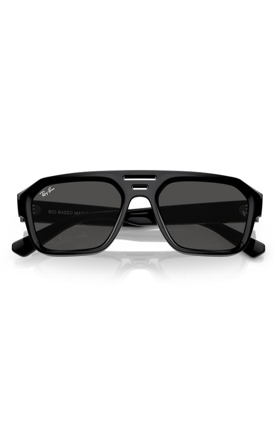 Shop Ray Ban Ray-ban Corrigan Irregular 54mm Rectangular Sunglasses In Dark Grey