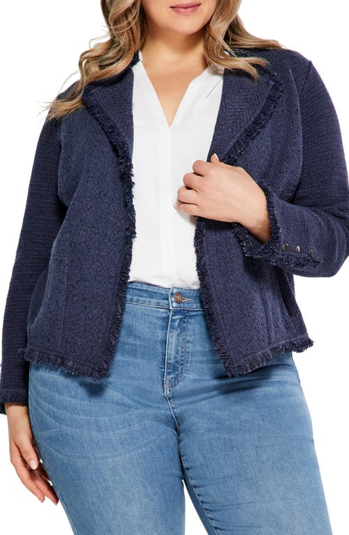 NIC+ZOE Fringe Mix Knit Jacket at Nordstrom,