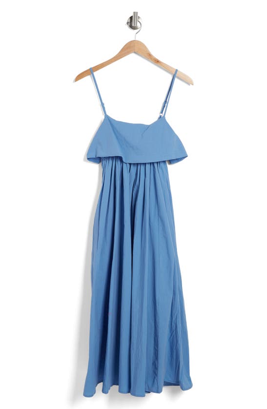 Stitchdrop Bahamas Popover Midi Dress In Blue