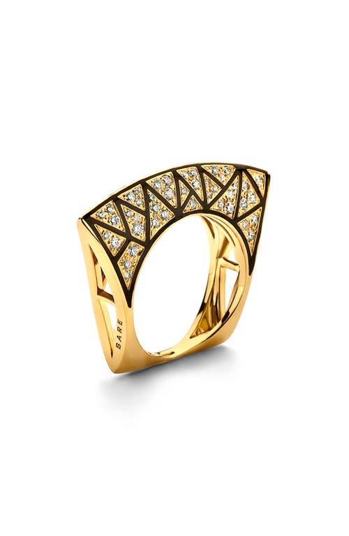 DRIES CRIEL Lotus Diamond Ring in Yellow Gold
