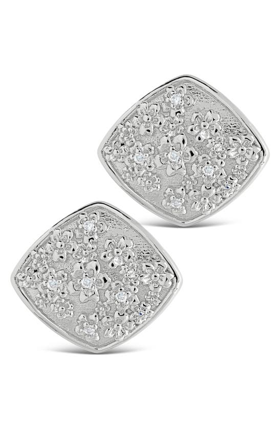 Shop Sterling Forever Ophelia Stud Earrings In Silver