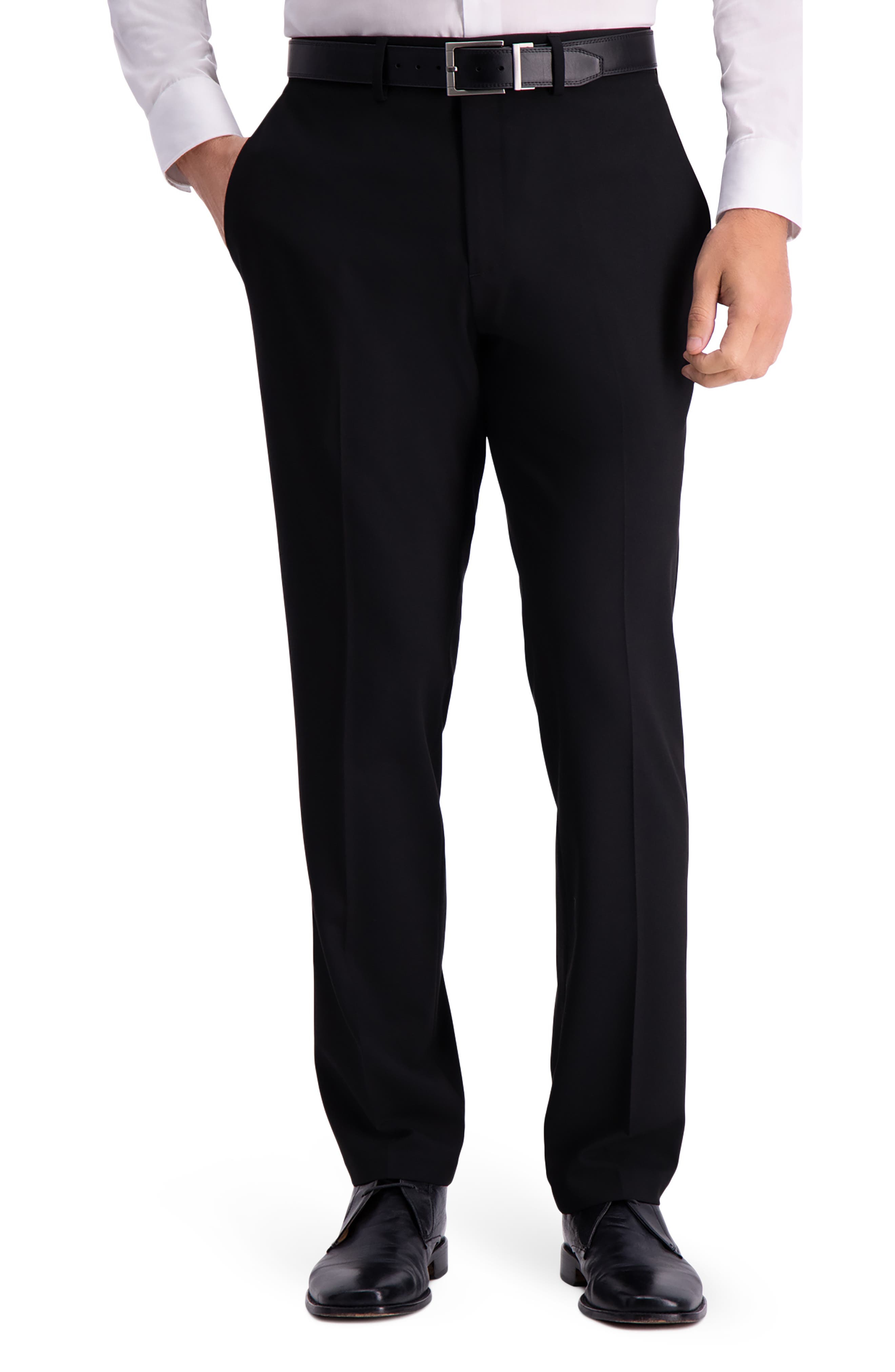 Kenneth Cole Reaction 4-way Stretch Slim Fit Dress Pants In Black