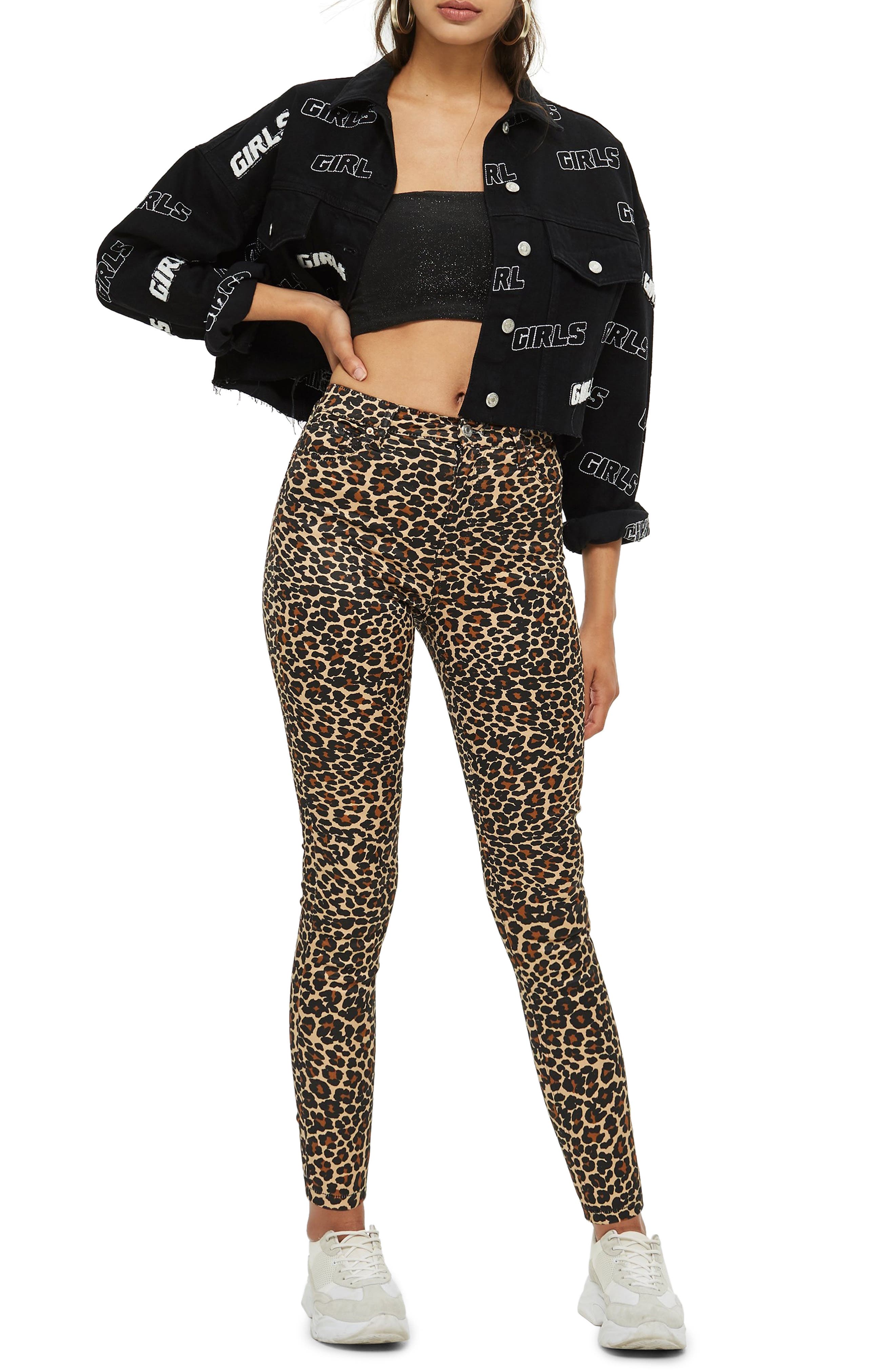 leopard jeans topshop