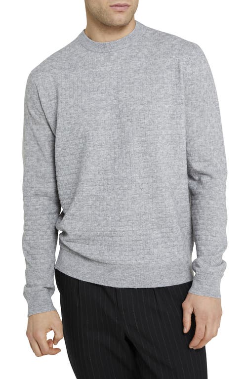 Ted Baker London Lentic Textured Crewneck Sweater in Grey Marl