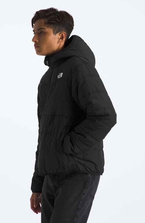 The North Face Kids' Shasta Water Repellent Reversible Hooded Jacket In Tnf Black