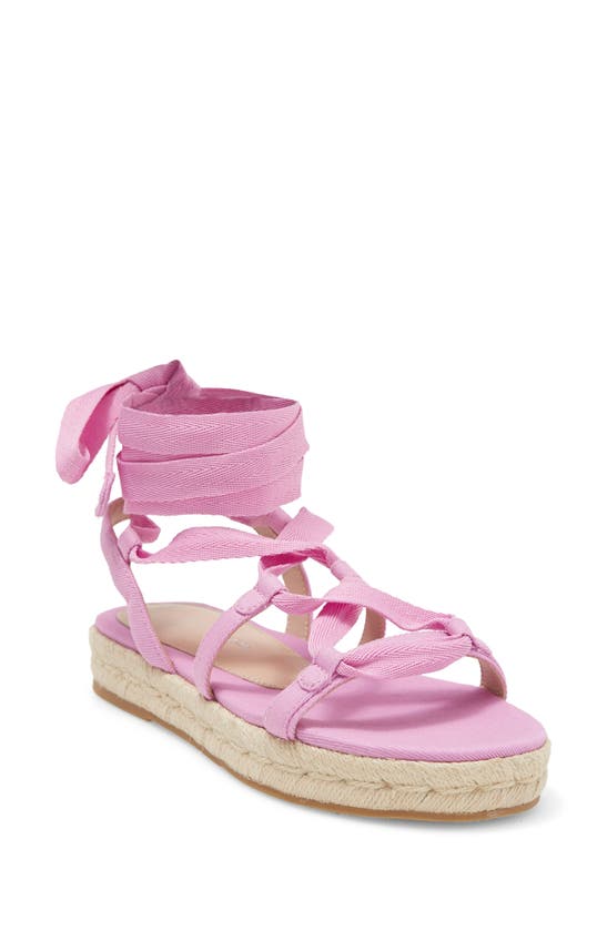 Stuart Weitzman Espadrille Flat Sandal In Pink