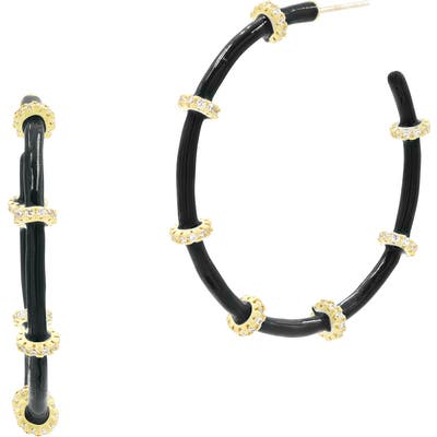 Freida Rothman Harmony Enamel Hoop Earrings