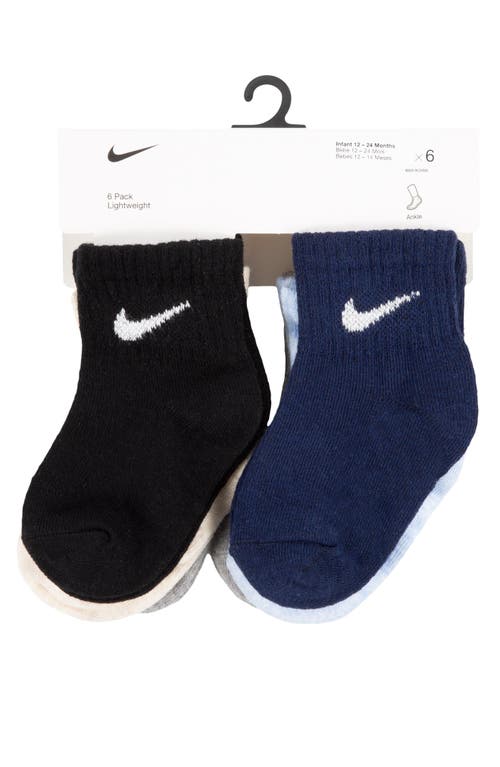 Nike Assorted 6-pack Cotton Blend Socks In Pale Ivory Heather