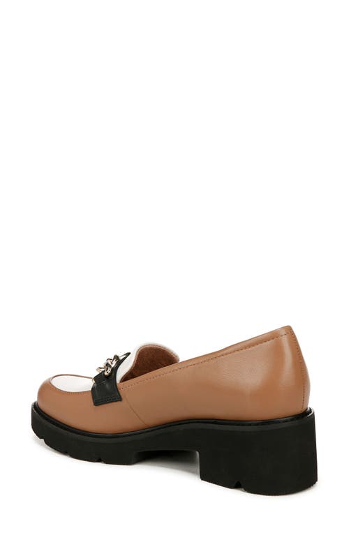 Shop Naturalizer Desi Lug Sole Loafer In Cafe/white/black Leather