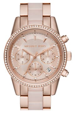 Michael Kors 'Ritz' Chronograph Bracelet Watch, 37mm | Nordstrom