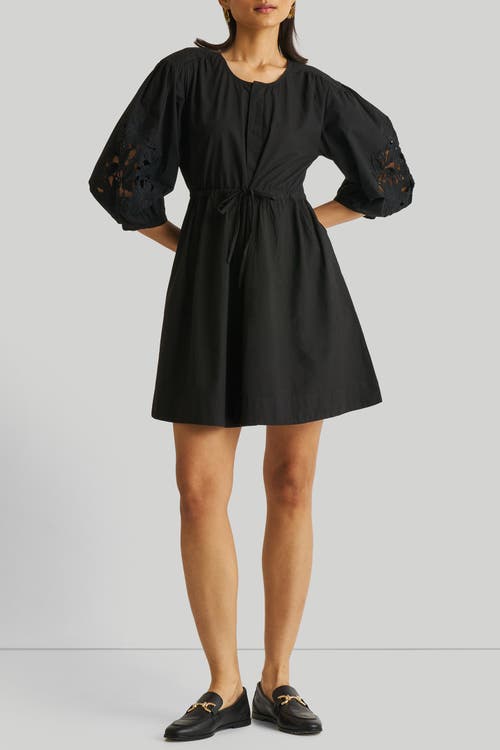 Shop Reistor Shirt Dress With Balloon Sleeves In Black