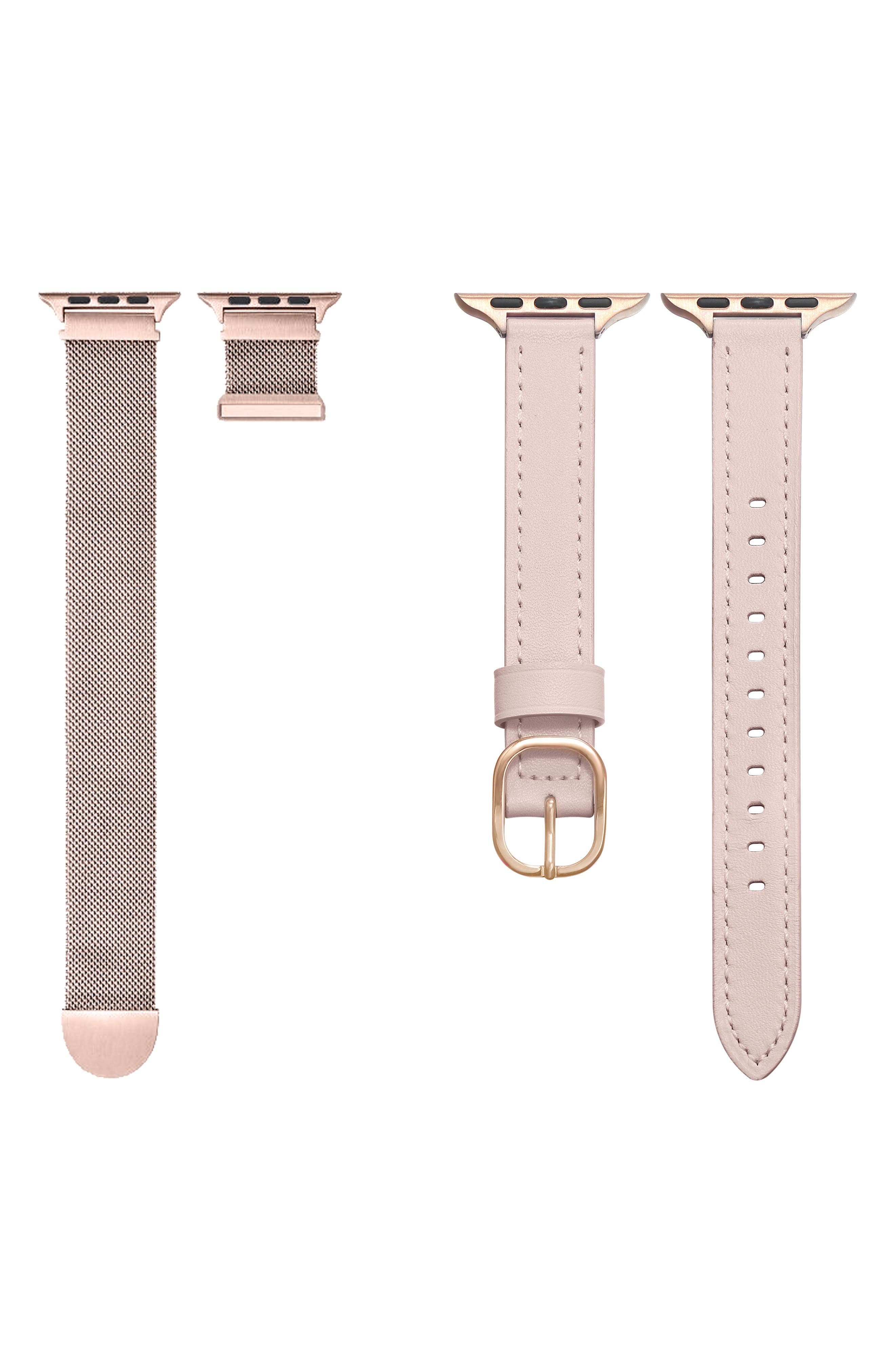 The Posh Tech Assorted 2-Pack Apple Watch® Watchbands in Rose Gold /Rose Gold 