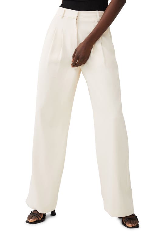 Shop French Connection Harrie Wide Leg Suiting Pants In Classic Cream