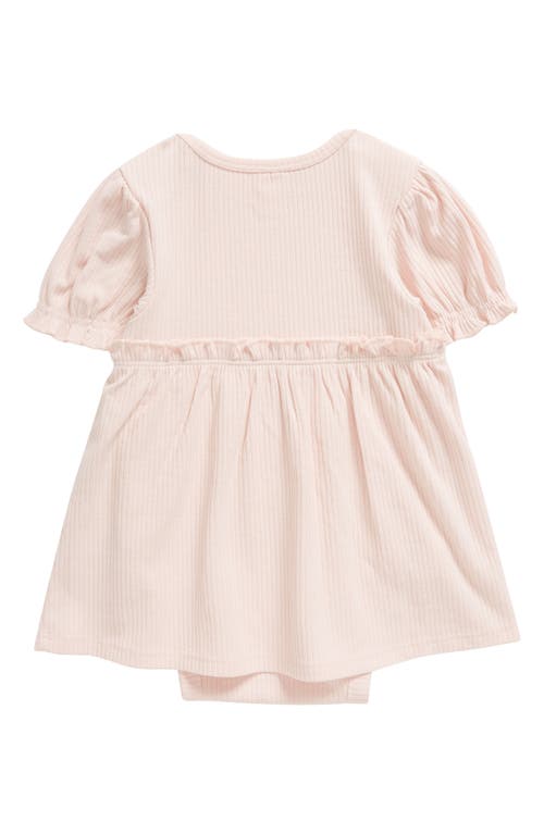 Shop Nordstrom Rib Skirted Bodysuit In Pink Lotus