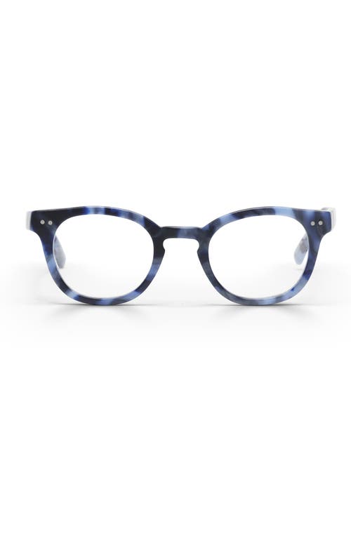 eyebobs Waylaid 46mm Round Reading Glasses in Blue Demi 