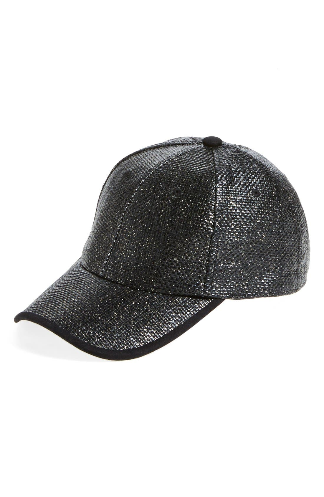 Collection XIIX Metallic Straw Baseball Cap Nordstrom