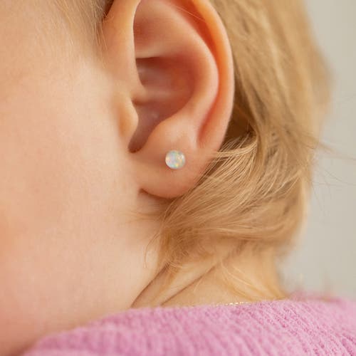In Season Jewelry Opal Button Earrings In Opal