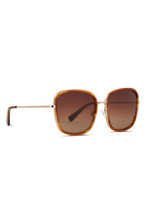DIFF DIFF GENEVIVE 57MM GRADIENT SQUARE SUNGLASSES 