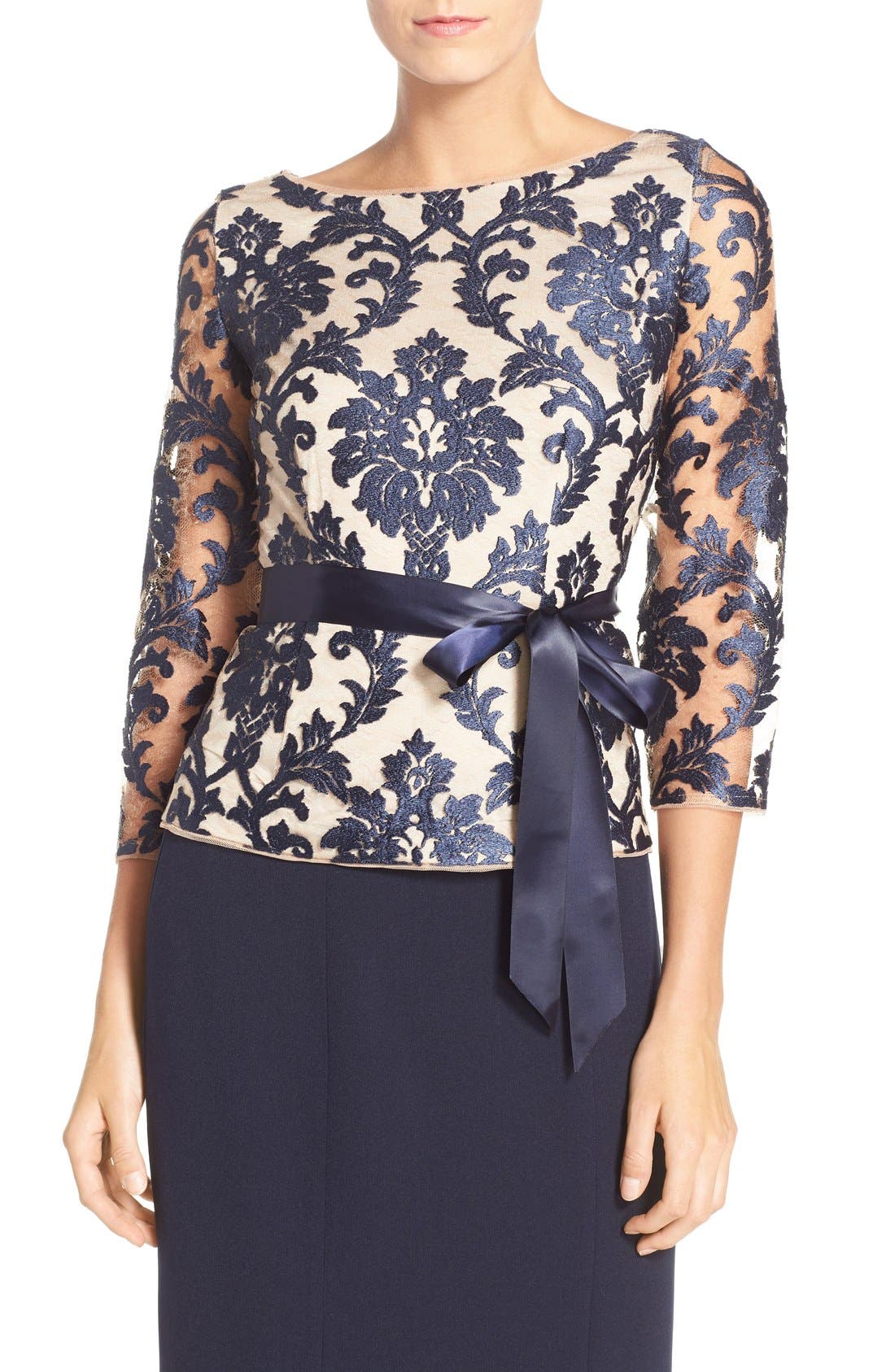 Adrianna Papell Embroidered Lace Top Nordstrom