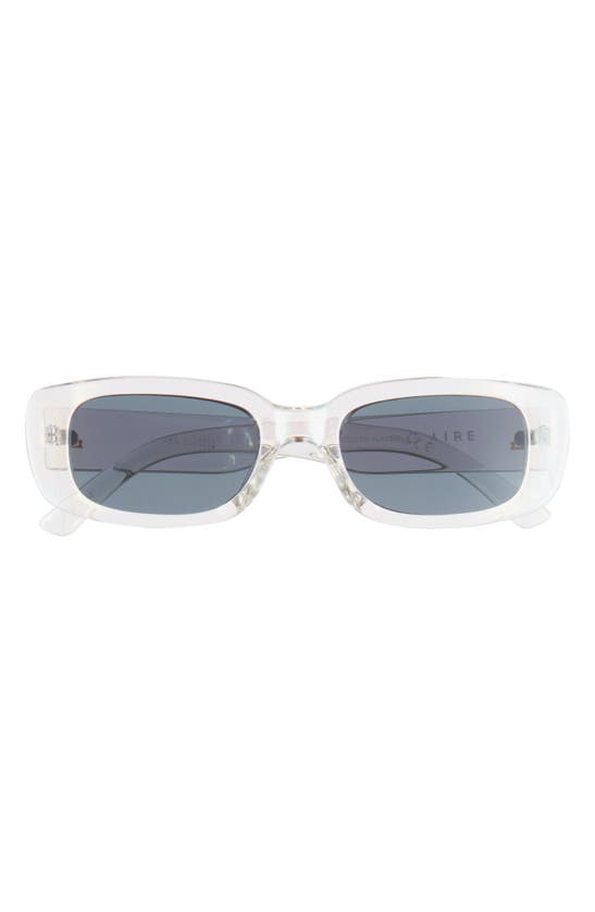 Aire Ceres 51mm Rectangular Sunglasses In Silver Mirror/ Multi