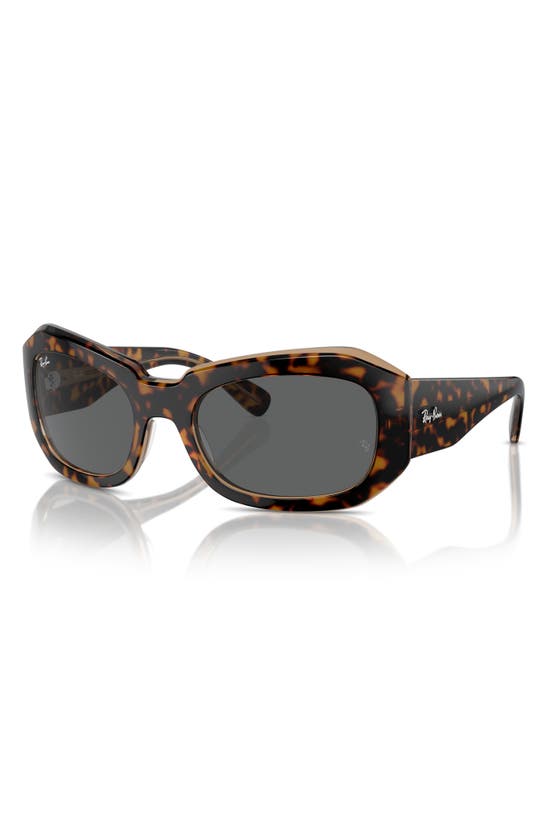 Shop Ray Ban Ray-ban Pillow Beate 56mm Wrap Sunglasses In Havana