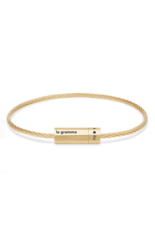 le gramme 10G Brushed 18K Yellow Gold Octagonal Cable Bracelet at Nordstrom