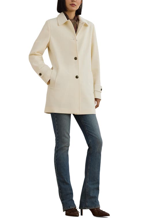 Shop Lauren Ralph Lauren Gabardine Jacket In Mascarpone White