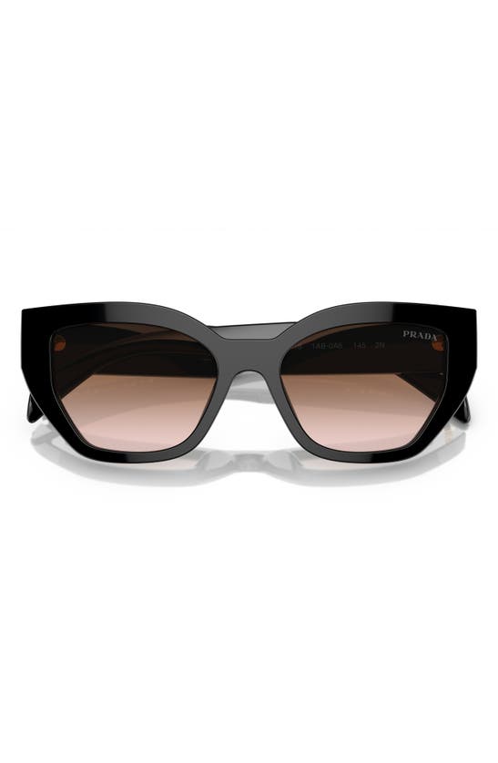 Shop Prada 53mm Butterfly Polarized Sunglasses In Black