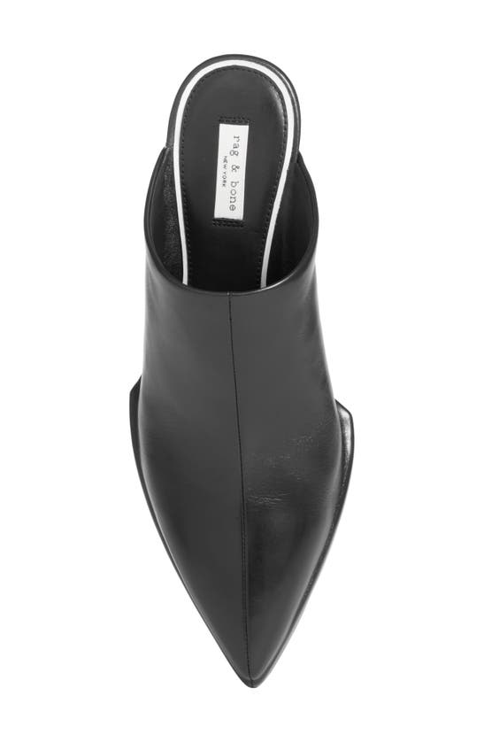 Rag & Bone Eclipse Leather Wedge Mules In Black