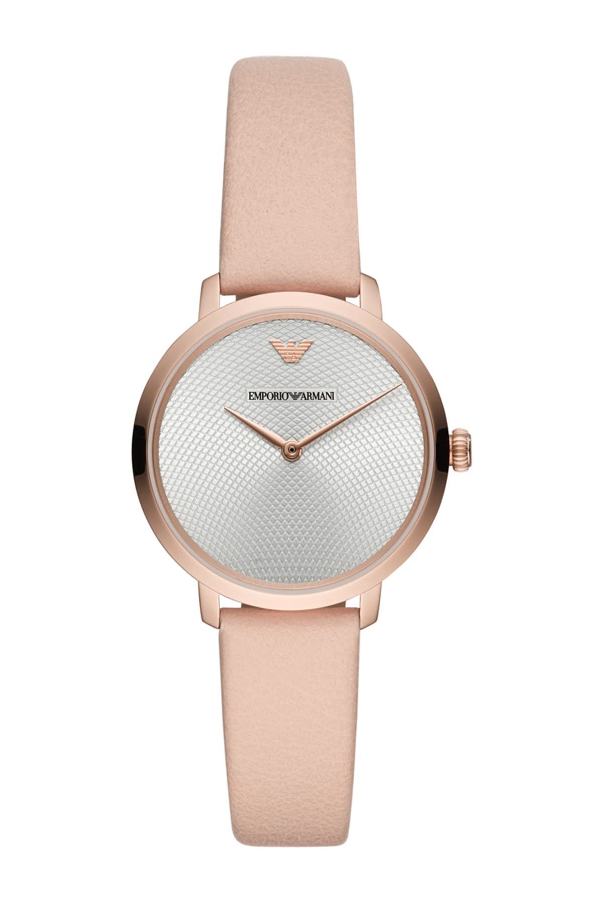 Emporio Armani Two-hand Nude Leather Strap Watch, 32mm