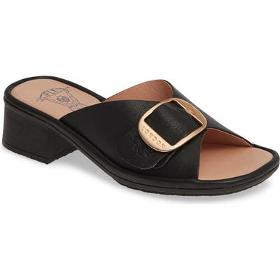 Fly London Elax Slide Sandal - Black