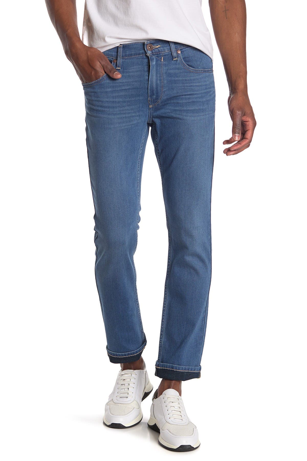 paige federal slim straight leg jeans