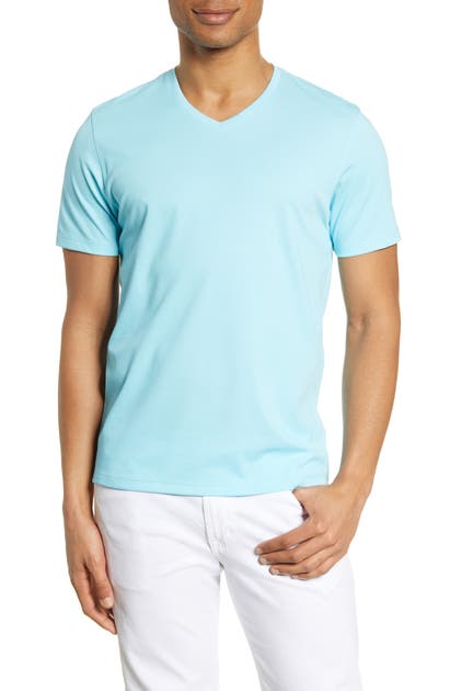 Zachary Prell Brookville Regular Fit Pique T-shirt In Turquoise