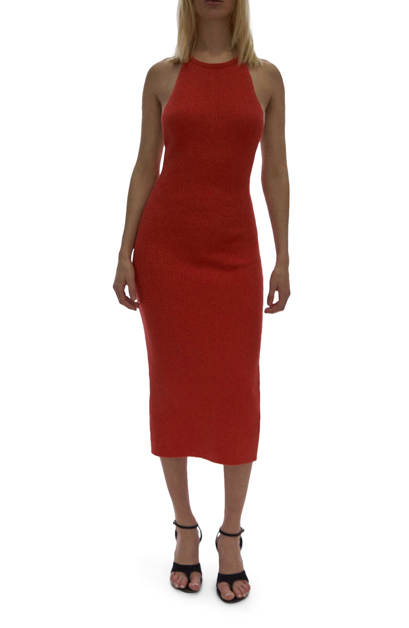 coral jumper dress
